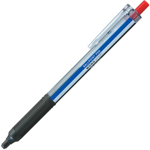 トラスコ中山 Tombow 油性ボールペン モノグラフライト 05 赤インク（ご注文単位1本）【直送品】