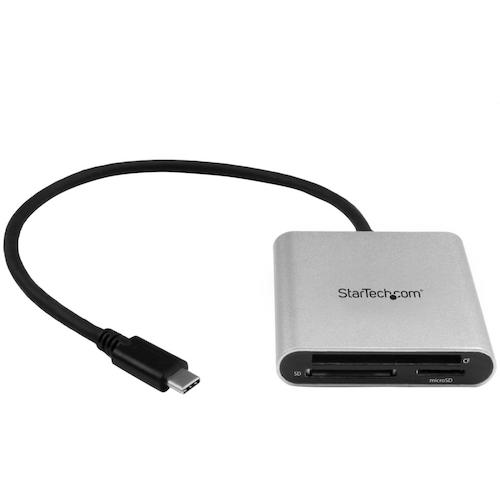 トラスコ中山 スターテック USBカードリーダー／USB－C／SD／microSD／CompactFlashカード／TB3 489-2533  (ご注文単位1箱) 【直送品】