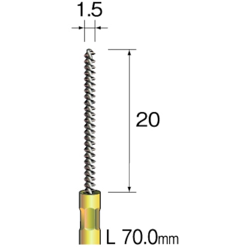 トラスコ中山 ミニモ スパイラルホールブラシ ナイロン Φ1.5 853-0407  (ご注文単位1本) 【直送品】