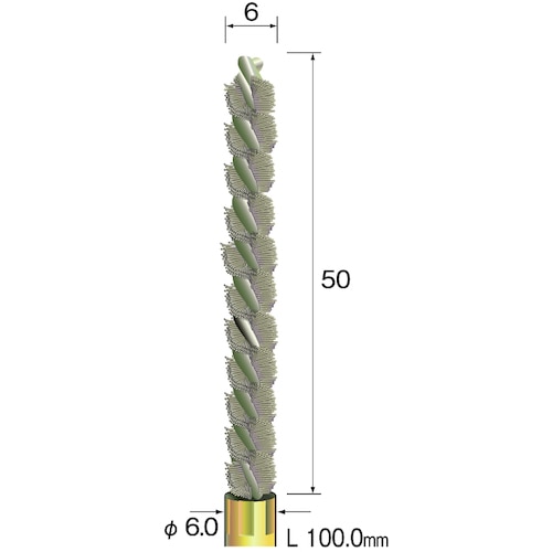 トラスコ中山 ミニモ スパイラルホールブラシ ナイロン Φ6（ご注文単位1本）【直送品】
