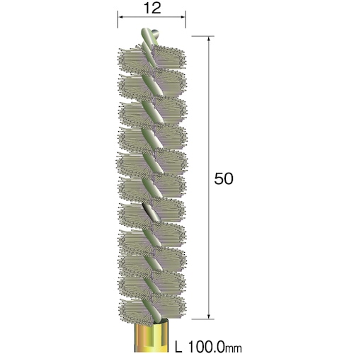 トラスコ中山 ミニモ スパイラルホールブラシ ナイロン Φ12（ご注文単位1本）【直送品】