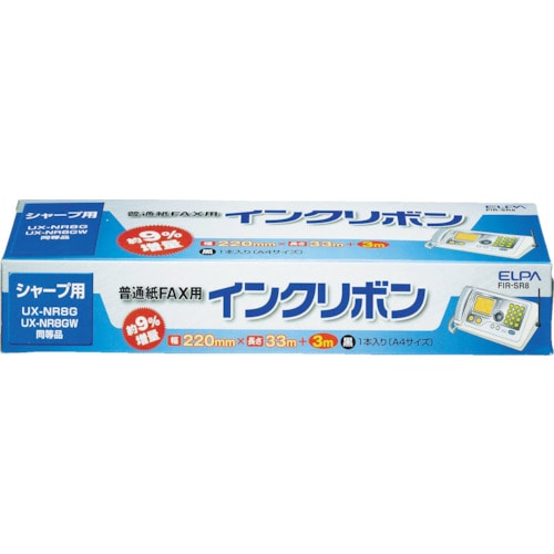 トラスコ中山 ELPA FAXインクリボン (1本入) リボン1本プリント枚数約120枚（ご注文単位1パック）【直送品】