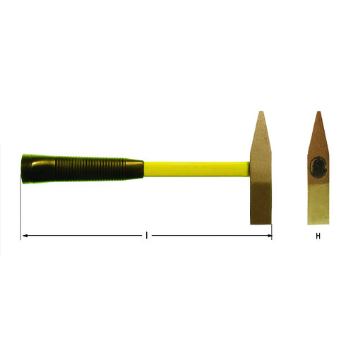 トラスコ中山 Ampcoスイス 防爆スケーリングハンマー 頭径25mm 頭長140mm（ご注文単位1本）【直送品】