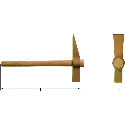 トラスコ中山 Ampcoスイス 防爆ハンマー 煉瓦 頭長165mm 頭径25mm 質量789g（ご注文単位1本）【直送品】