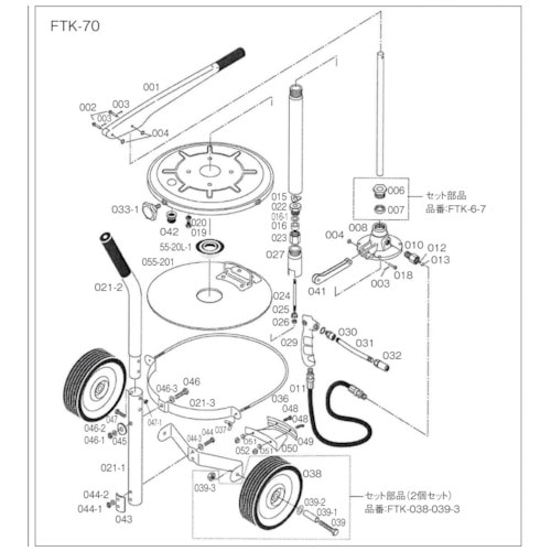 トラスコ中山 TRUSCO ハンドルブリケーターFTK-70用 下ハンドル（ご注文単位1個）【直送品】