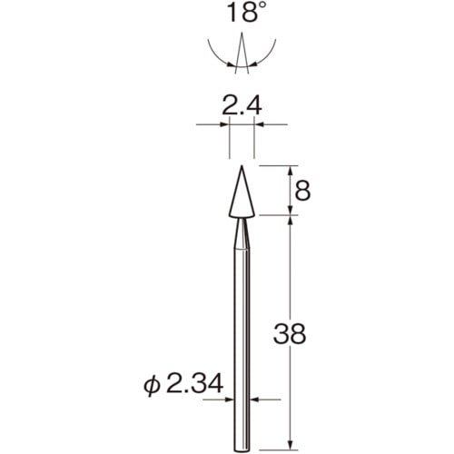 トラスコ中山 リューター 精密加工用軸付砥石G1008（ご注文単位1袋）【直送品】