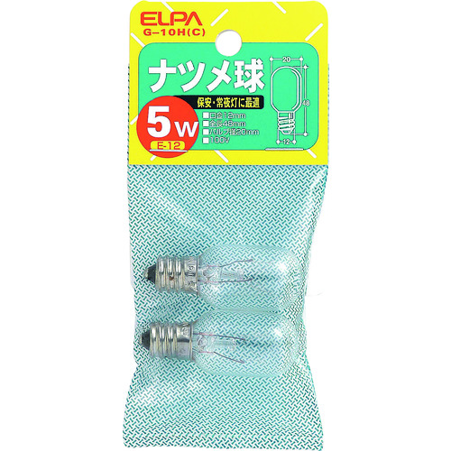 トラスコ中山 ELPA ナツメ球透明（ご注文単位1個）【直送品】