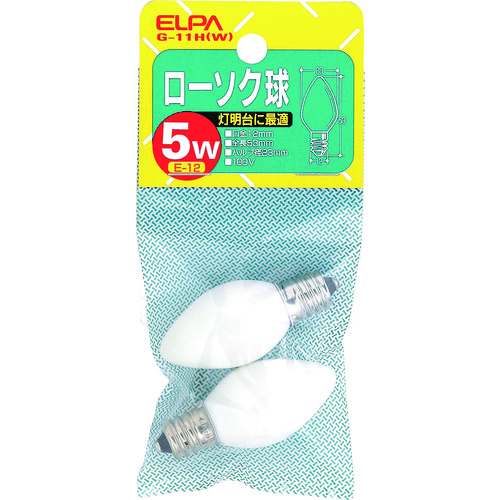 トラスコ中山 ELPA ローソク球白（ご注文単位1個）【直送品】