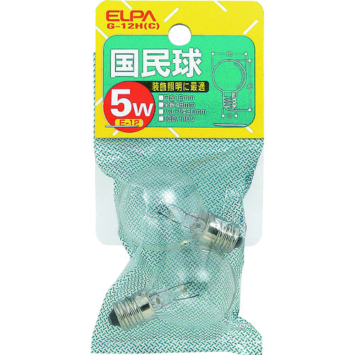 トラスコ中山 ELPA 国民球5Wクリア（ご注文単位1個）【直送品】