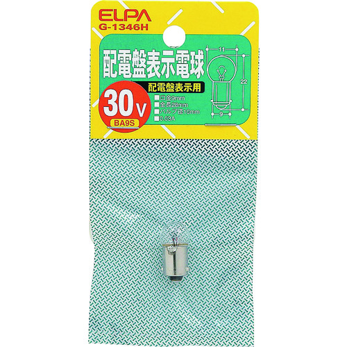 トラスコ中山 ELPA 配電盤電球 BA9S 0.9W 寿命約5000時間 クリア 102-2055  (ご注文単位1個) 【直送品】