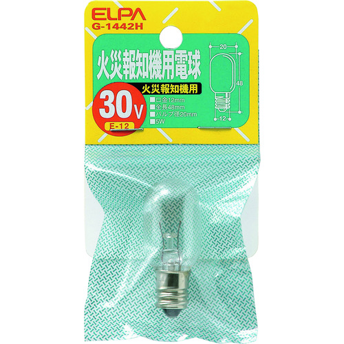 トラスコ中山 ELPA 火災報知器用電球 E12 30V 消費電力5W 202-0969  (ご注文単位1個) 【直送品】