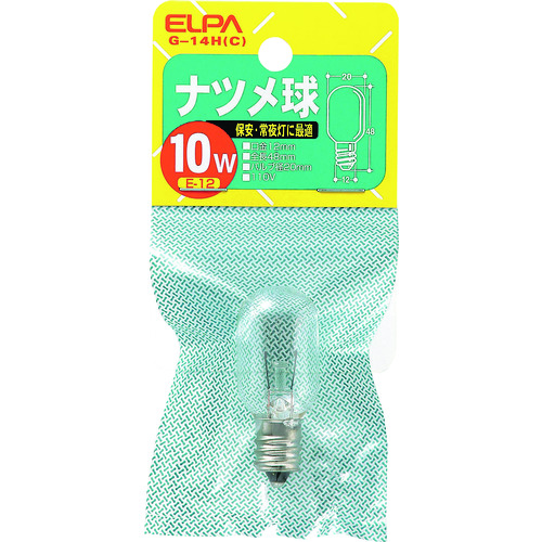 トラスコ中山 ELPA ナツメ球10W透明（ご注文単位1個）【直送品】