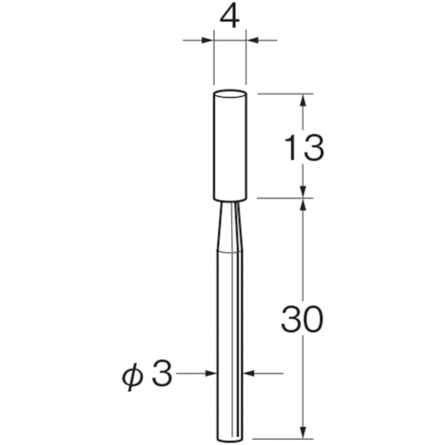 トラスコ中山 リューター 軸付砥石 128-3652  (ご注文単位1袋) 【直送品】