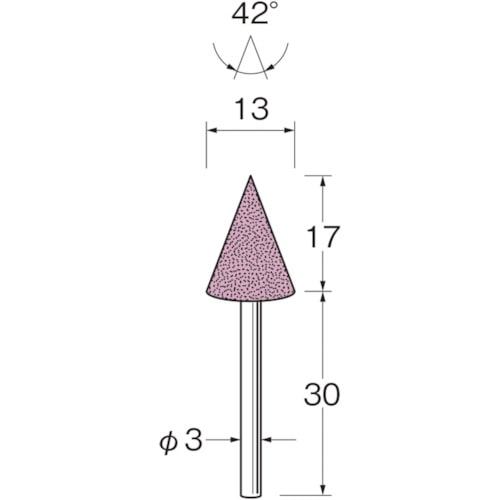 トラスコ中山 リューター 軸付砥石　126-2663（ご注文単位1袋）【直送品】