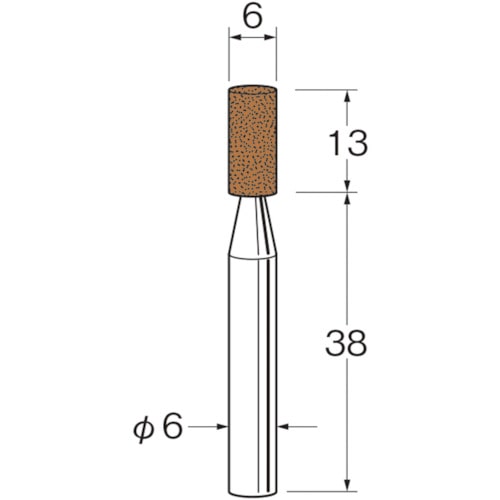 トラスコ中山 リューター 軸付砥石 128-3898  (ご注文単位1袋) 【直送品】