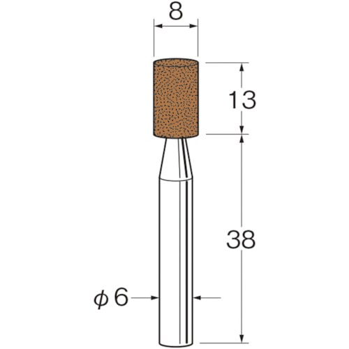 トラスコ中山 リューター 軸付砥石 126-1112  (ご注文単位1袋) 【直送品】