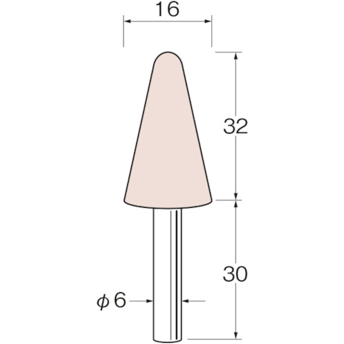 トラスコ中山 リューター 軸付砥石　126-4343（ご注文単位1袋）【直送品】