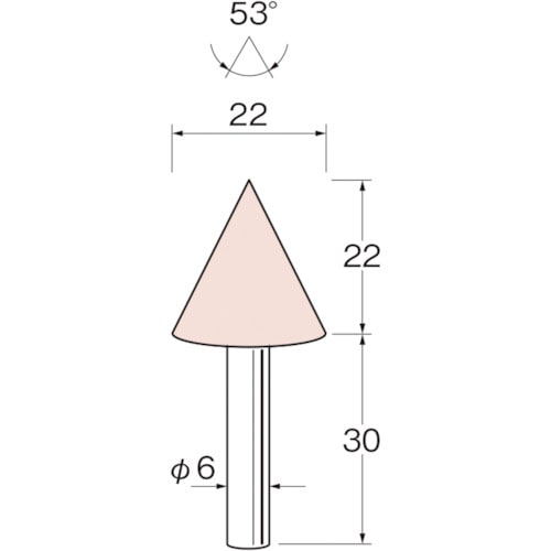 トラスコ中山 リューター 軸付砥石 128-3602  (ご注文単位1袋) 【直送品】