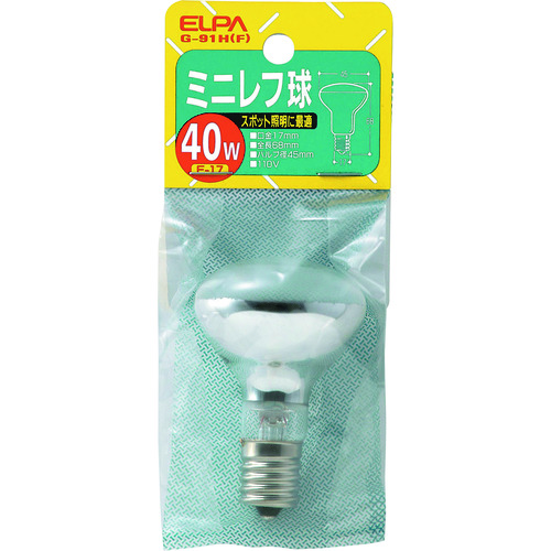 トラスコ中山 ELPA ミニレフ球40W（ご注文単位1個）【直送品】