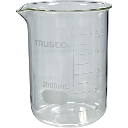 トラスコ中山 TRUSCO ガラスビーカー 2000ml（ご注文単位1個）【直送品】