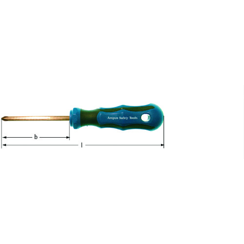 トラスコ中山 Ampcoスイス 防爆スクリュードライバー ＋1 軸長80mm（ご注文単位1本）【直送品】