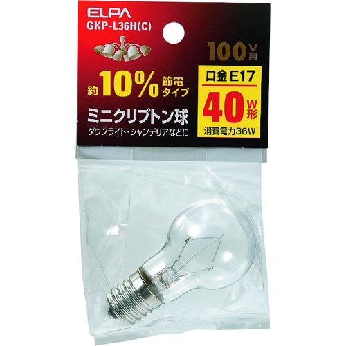 トラスコ中山 ELPA ミニクリプトン球 166-1851  (ご注文単位1個) 【直送品】