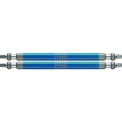 トラスコ中山 ベッセル 剛彩ビット 2本組 (両頭スクエア) SQ3×110mm（ご注文単位1パック）【直送品】