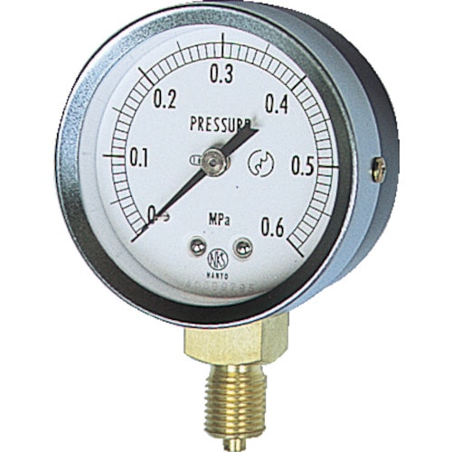 トラスコ中山 長野 JIS汎用形圧力計A枠(ストレート) 圧力レンジ(MPa)：0.0～0.10（ご注文単位1個）【直送品】