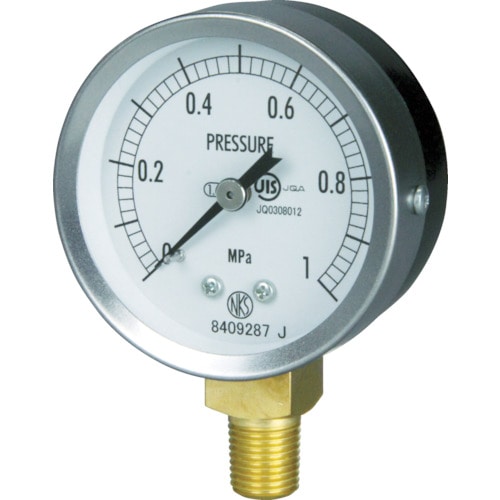トラスコ中山 長野 JIS汎用形圧力計A枠(テーパー) 圧力レンジ(MPa)：0.0～1.00（ご注文単位1個）【直送品】