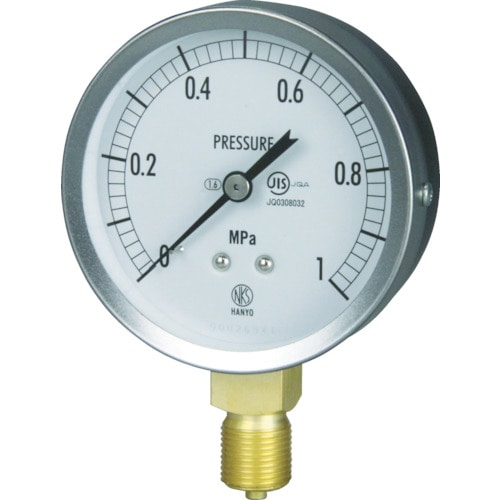 トラスコ中山 長野 JIS汎用形圧力計(A枠) 圧力レンジ(MPa)：0.0～1.00（ご注文単位1個）【直送品】