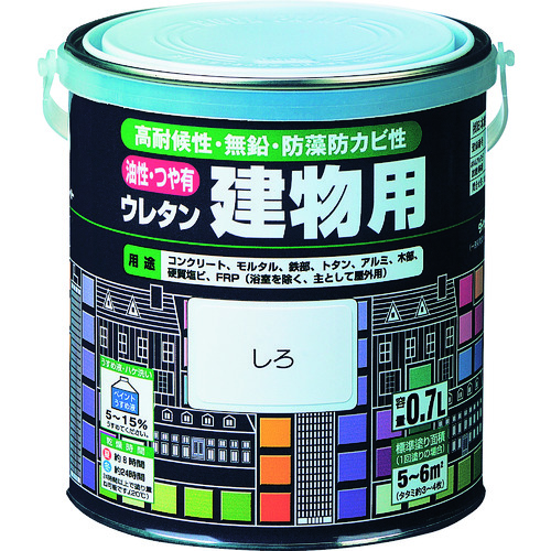 トラスコ中山 ロック 油性ウレタン建物用 しろ 0.7L（ご注文単位1缶）【直送品】