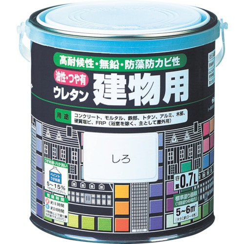 トラスコ中山 ロック 油性ウレタン建物用 しろ 1.6L（ご注文単位1缶）【直送品】