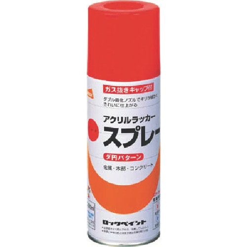 トラスコ中山 ロック 元気アクリルラッカースプレー あか 300ml（ご注文単位1本）【直送品】