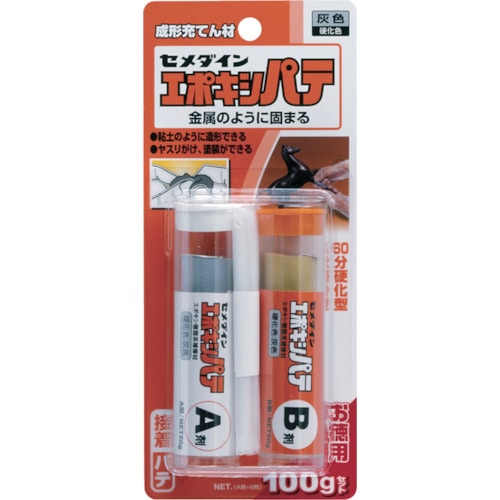 トラスコ中山 セメダイン エポキシパテ P100g(60分硬化タイプ) HC-115（ご注文単位1セット）【直送品】