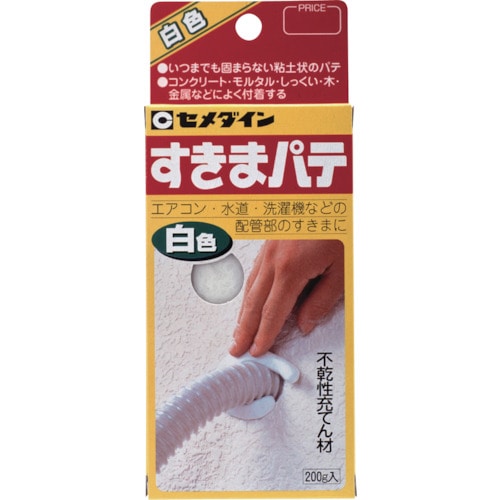 トラスコ中山 セメダイン すきまパテ 200g/箱(ヘッダー付) 白 HC-146（ご注文単位1個）【直送品】