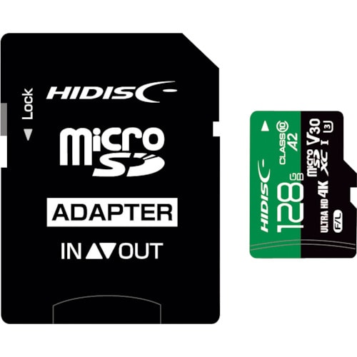 トラスコ中山 ハイディスク 超高速R170シリーズmicroSDXCカード 128GB（ご注文単位1個）【直送品】