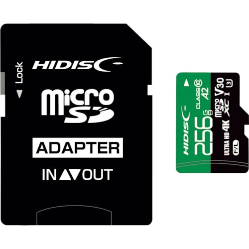 トラスコ中山 ハイディスク 超高速R170シリーズmicroSDXCカード 256GB（ご注文単位1個）【直送品】