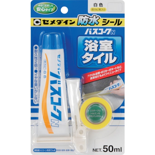 トラスコ中山 セメダイン バスコークN 白 P50ml HJ-146（ご注文単位1本）【直送品】