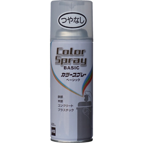 トラスコ中山 ニッぺ 水性カラースプレー ベーシック 400ml つやなしクリヤー HKU002（ご注文単位1本）【直送品】