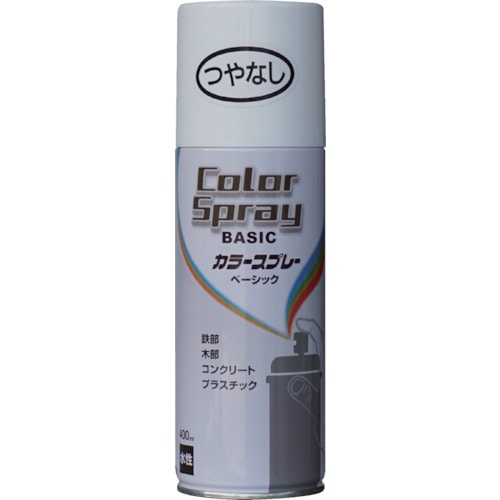 トラスコ中山 ニッぺ 水性カラースプレー ベーシック 400ml つやなしホワイト HKU004（ご注文単位1本）【直送品】