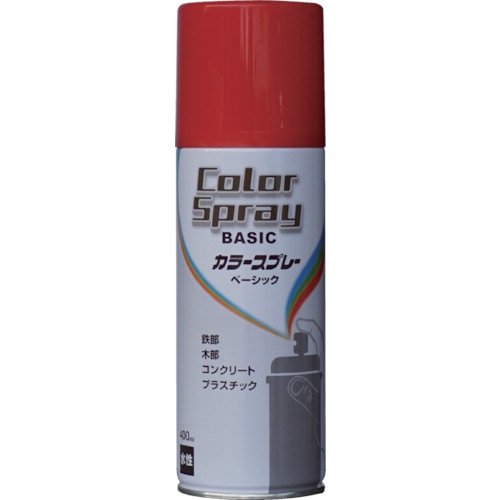 トラスコ中山 ニッぺ 水性カラースプレー ベーシック 400ml レッド HKU010（ご注文単位1本）【直送品】