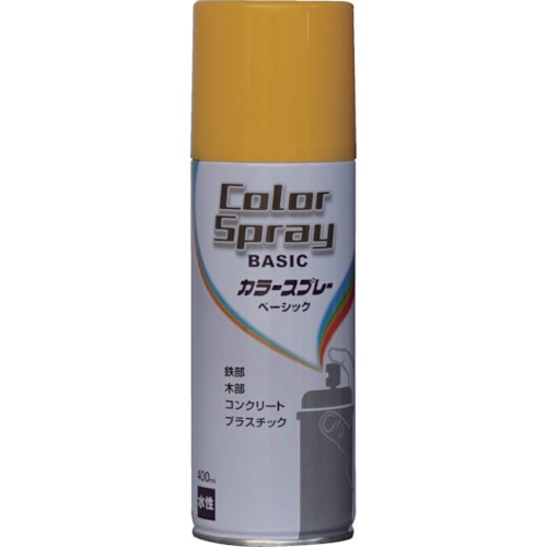 トラスコ中山 ニッぺ 水性カラースプレー ベーシック 400ml イエロー HKU014（ご注文単位1本）【直送品】