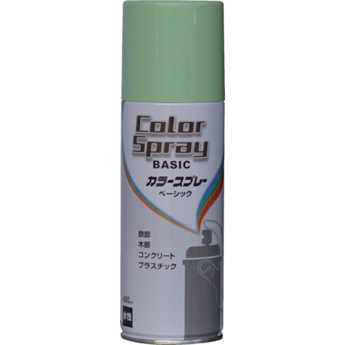 トラスコ中山 ニッぺ 水性カラースプレー ベーシック 400ml ライトグリーン HKU015（ご注文単位1本）【直送品】