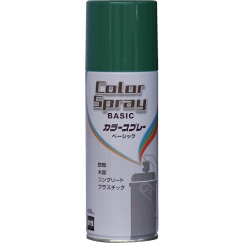 トラスコ中山 ニッぺ 水性カラースプレー ベーシック 400ml グリーン HKU016（ご注文単位1本）【直送品】