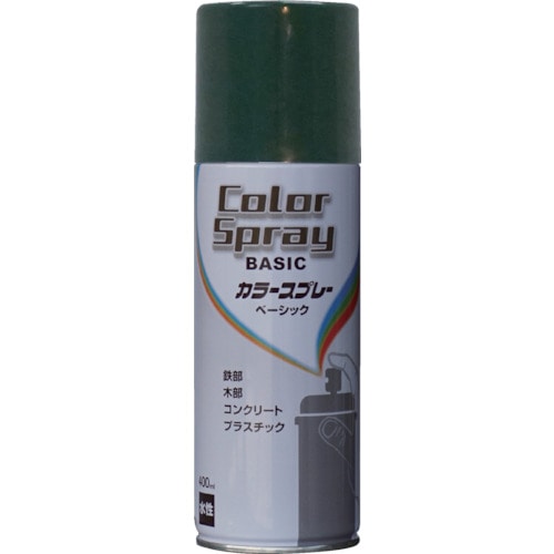 トラスコ中山 ニッぺ 水性カラースプレー ベーシック 400ml ディープグリーン HKU017（ご注文単位1本）【直送品】