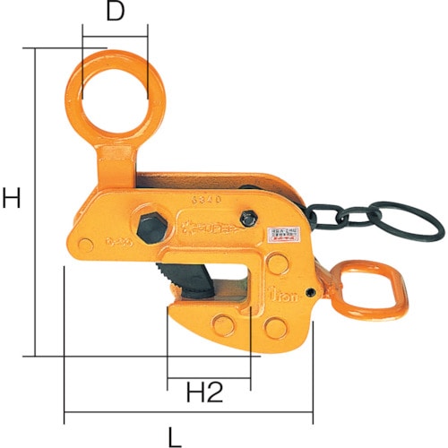 トラスコ中山 スーパー 横吊クランプ ロックハンドル式 細目仕様 基本使用荷重1t クランプ範囲0～30mm（ご注文単位1台）【直送品】