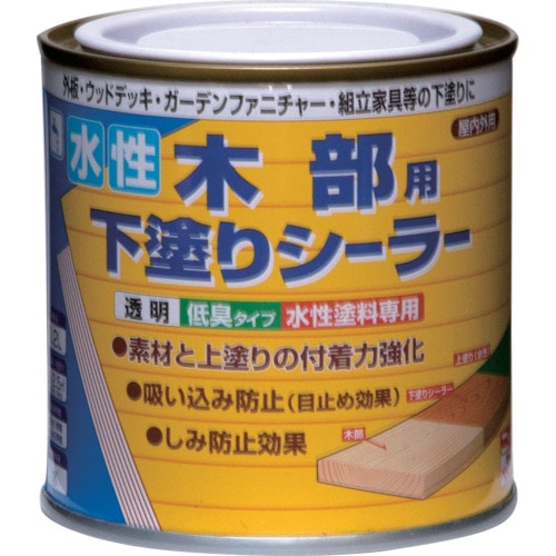 トラスコ中山 ニッぺ 水性木部用下塗りシーラー 0.2L 透明 HR2201-0.2（ご注文単位1缶）【直送品】