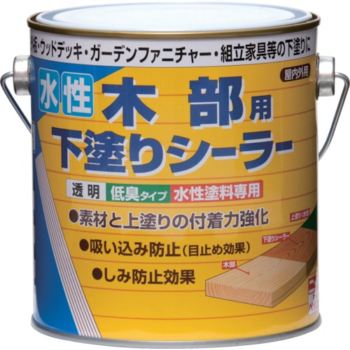 トラスコ中山 ニッぺ 水性木部用下塗りシーラー 0.7L 透明 HR2201-0.7（ご注文単位1缶）【直送品】