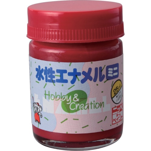 トラスコ中山 ニッぺ 水性エナメルミニ 25ml レッド HSB008-25（ご注文単位1個）【直送品】