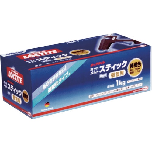 トラスコ中山 LOCTITE ホットメルトスティック 梱包用 黄褐色（ご注文単位1箱）【直送品】